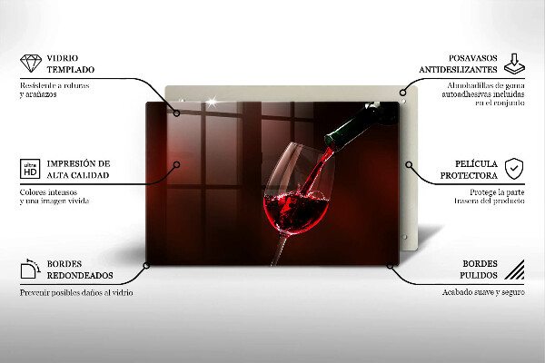 Szklana deska do kuchni Kieliszek wina