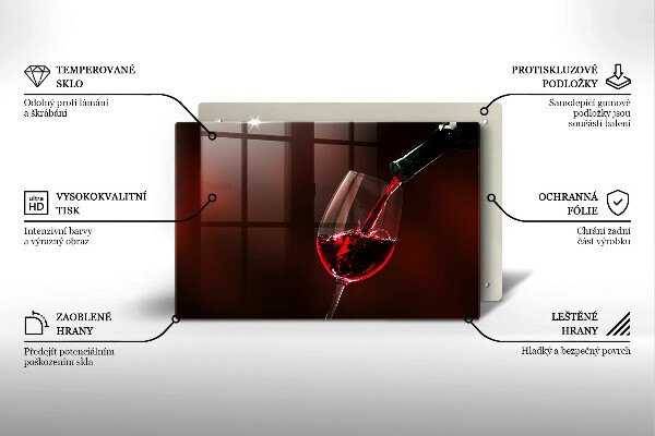 Szklana deska do kuchni Kieliszek wina