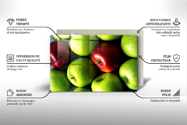 Szklana deska do kuchni Soczyste jabłka