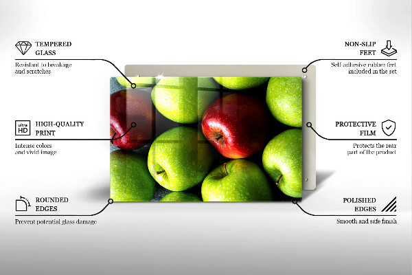 Szklana deska do kuchni Soczyste jabłka