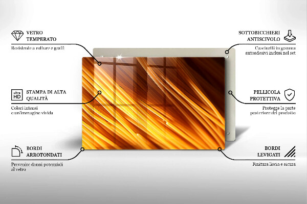 Szklana deska do kuchni Makaron Spaghetti