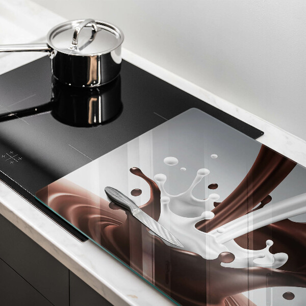 Szklana deska do kuchni Mleko i czekolada