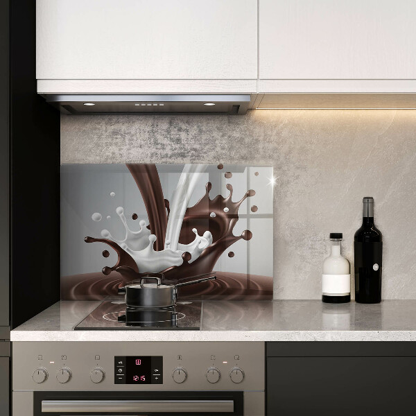 Szklana deska do kuchni Mleko i czekolada