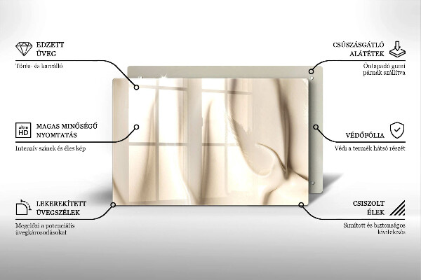 Szklana deska do kuchni Kremowe lody