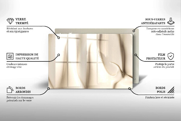 Szklana deska do kuchni Kremowe lody