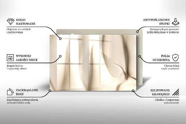 Szklana deska do kuchni Kremowe lody