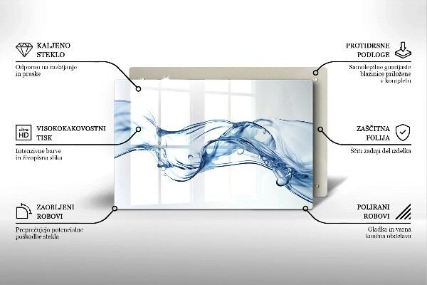Szklana deska do kuchni Krystaliczna woda