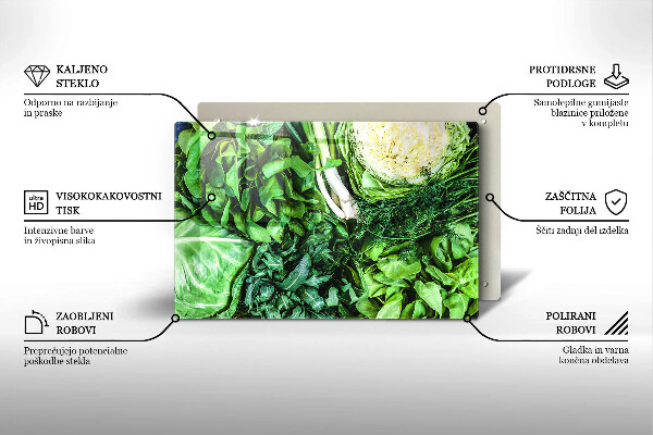 Deska do kuchni Zielone warzywa