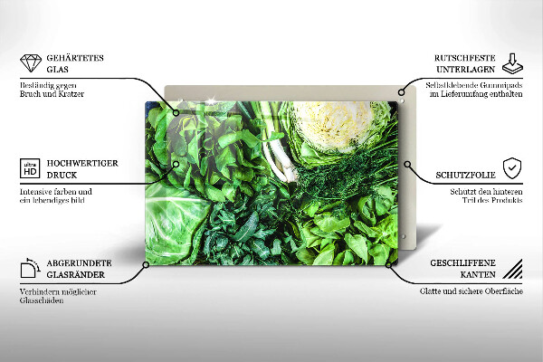 Deska do kuchni Zielone warzywa