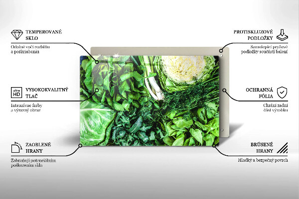 Deska do kuchni Zielone warzywa