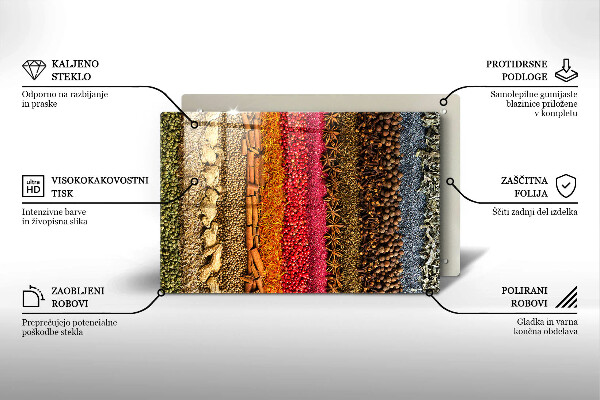 Deska do kuchni Kolorowe przyprawy