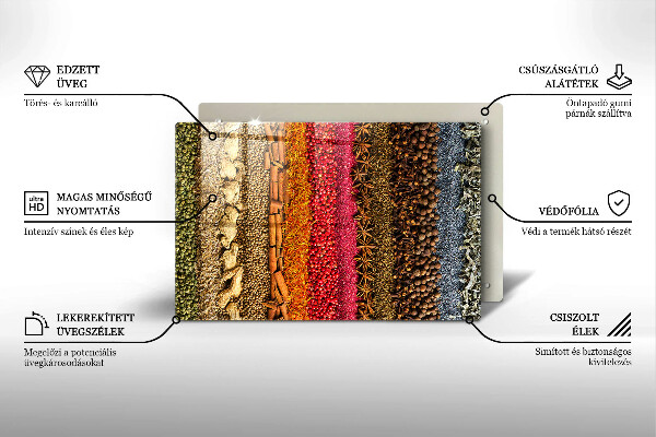 Deska do kuchni Kolorowe przyprawy