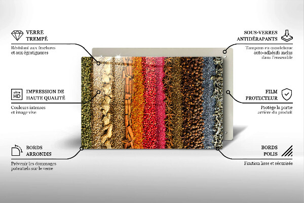 Deska do kuchni Kolorowe przyprawy