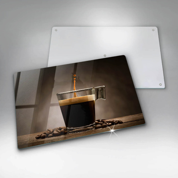 Deska do kuchni Szklanka i ziarna kawy