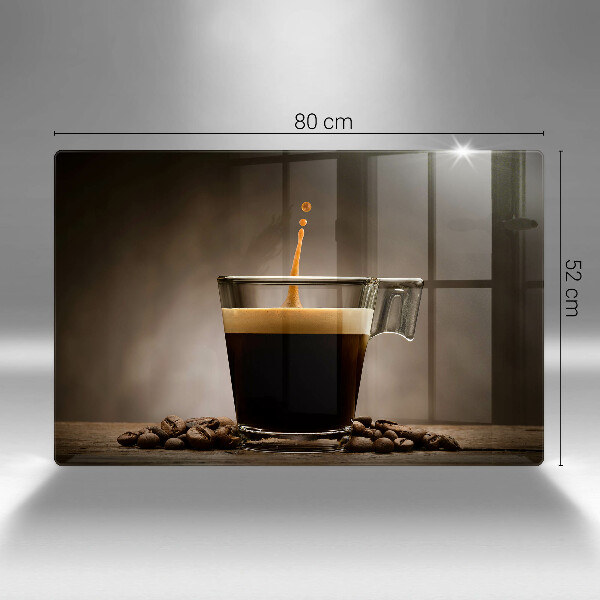 Deska do kuchni Szklanka i ziarna kawy