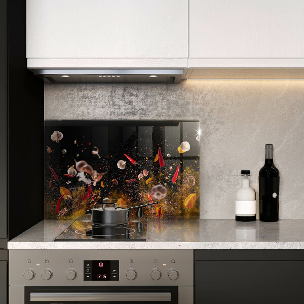 Szklana deska do kuchni Ostre przyprawy