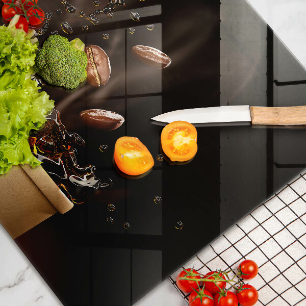 Szklana deska do kuchni Gorąca kawa ziarna