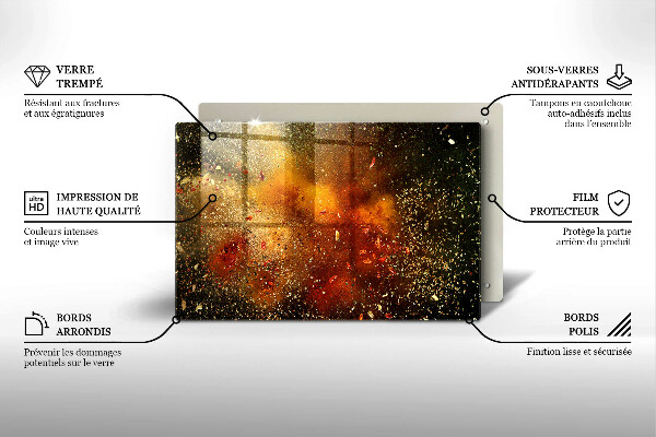 Szklana deska do kuchni Kolorowe przyprawy