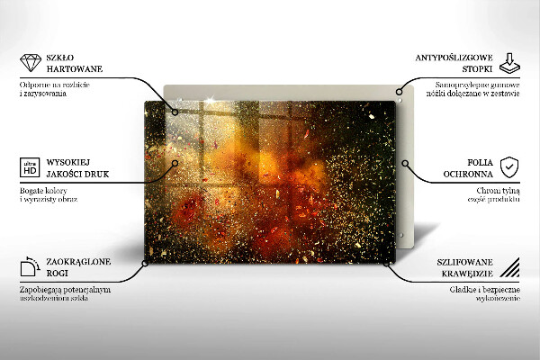 Szklana deska do kuchni Kolorowe przyprawy