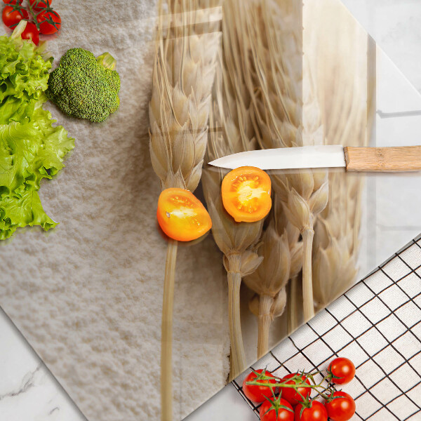 Szklana deska do kuchni Mąka i kłosy zboża