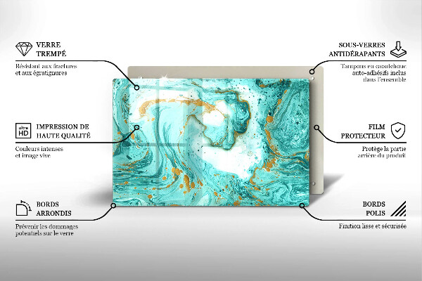 Deska do kuchni Błękitna abstrakcja