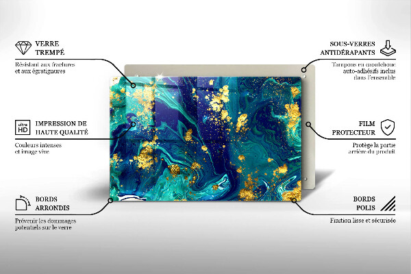 Deska do kuchni Abstrakcja ze złotem
