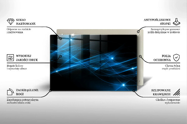 Deska do kuchni Abstrakcja niebieski dym