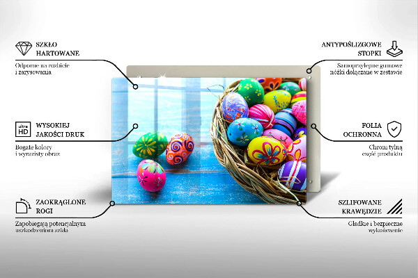 Deska do kuchni Wielkanocne jajka pisanki