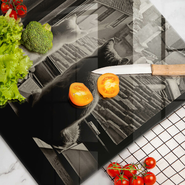 Deska do kuchni Koty miasto i okno