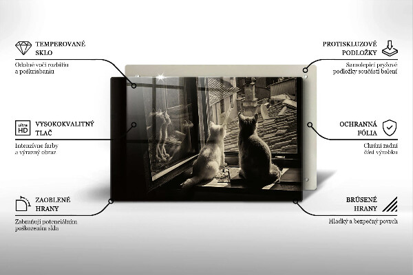 Deska do kuchni Koty miasto i okno