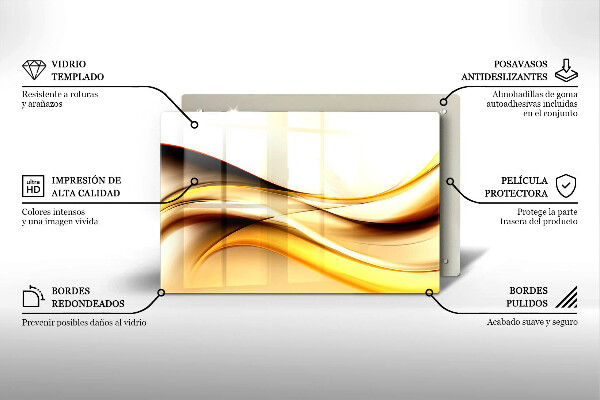 Deska do kuchni Abstrakcja dym linie
