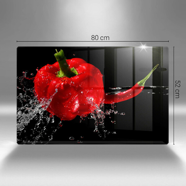 Deska do kuchni Czerwone papryki w wodzie