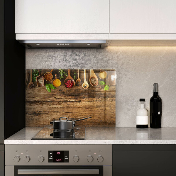 Deska do kuchni Drewniane łyżki przyprawy