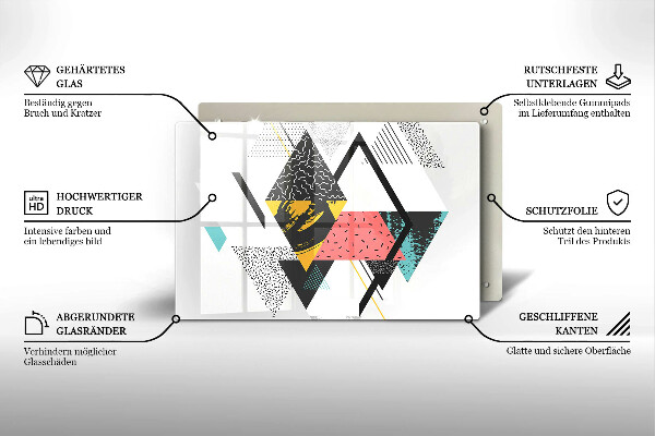 Deska do kuchni Abstrakcja trójkąty