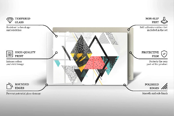 Deska do kuchni Abstrakcja trójkąty