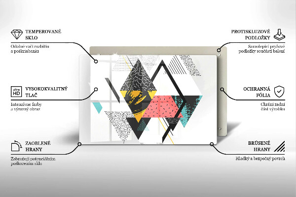 Deska do kuchni Abstrakcja trójkąty