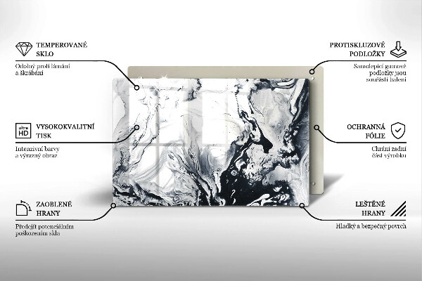 Deska do kuchni Abstrakcja tusz