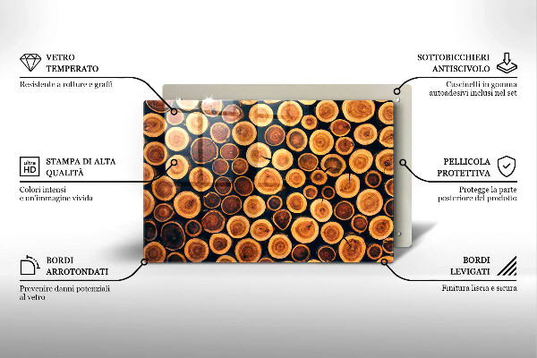 Deska do kuchni Drewniane pieńki drzew