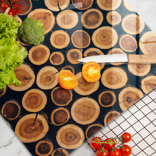 Deska do kuchni Drewniane pieńki drzew