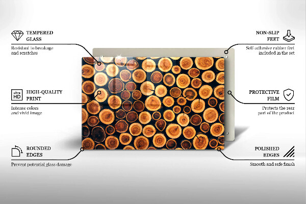 Deska do kuchni Drewniane pieńki drzew