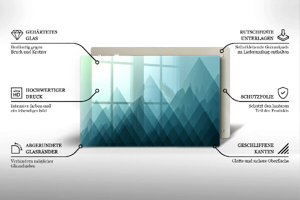 Deska do kuchni Abstrakcyjne góry