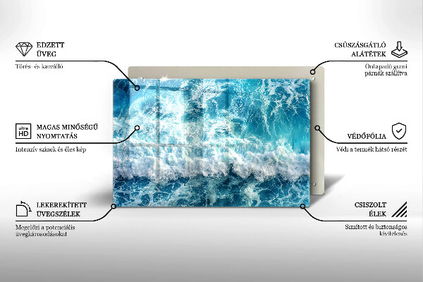 Deska do kuchni Woda morskie fale