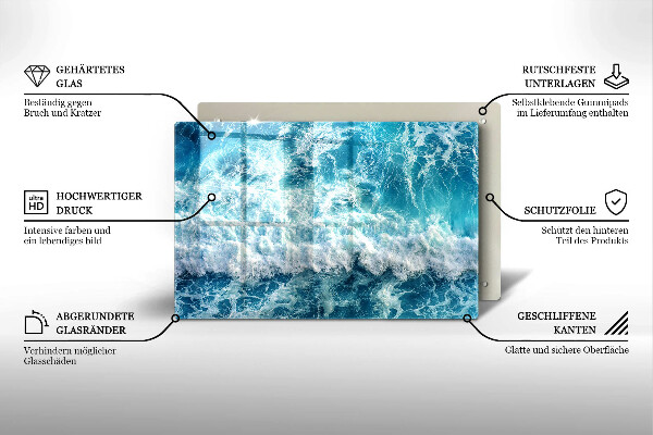 Deska do kuchni Woda morskie fale