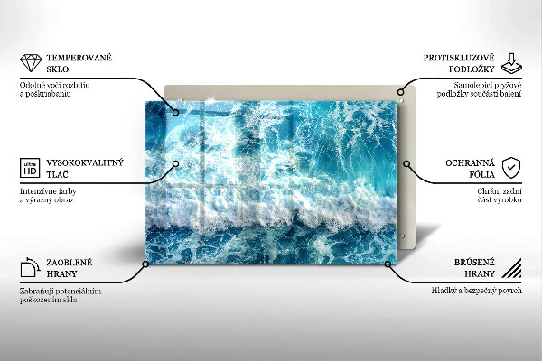 Deska do kuchni Woda morskie fale