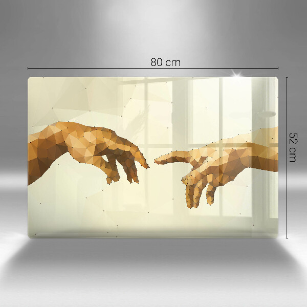 Deska do kuchni Stworzenie Adama dłonie