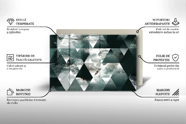 Deska do kuchni Trójkąty i woda