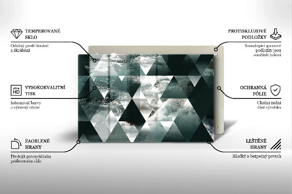 Deska do kuchni Trójkąty i woda