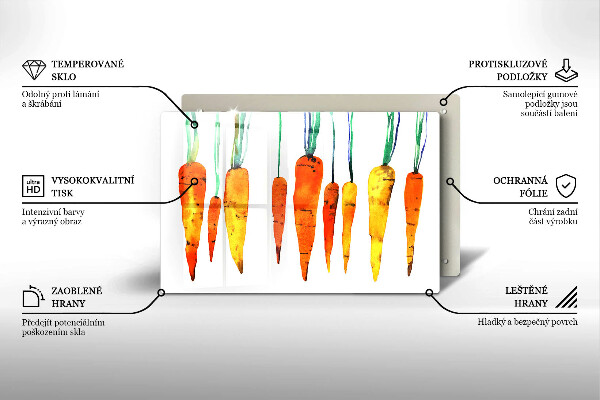 Deska do kuchni Ilustracja marchewki