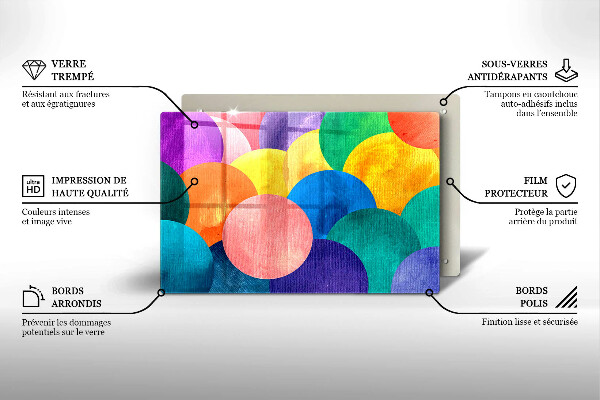 Deska do kuchni Barwne koła