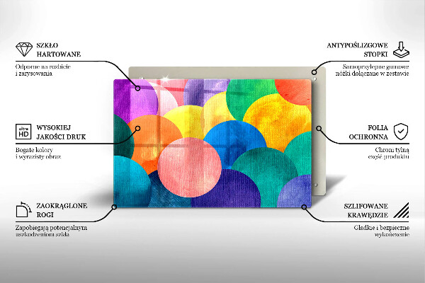 Deska do kuchni Barwne koła